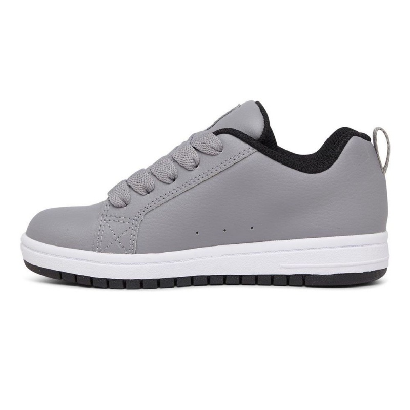 Zapatillas Skate DC Shoes Court Graffik Niños Gris Rojas | QFJU-84096