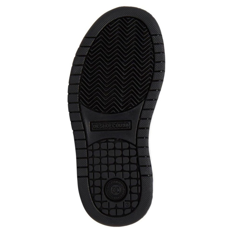 Zapatillas Skate DC Shoes Court Graffik Niños Negras Blancas | ZJDF-98463