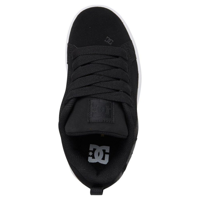 Zapatillas Skate DC Shoes Court Graffik Niños Negras Gris | QRYK-60193