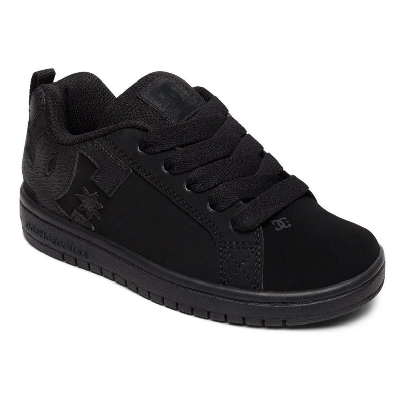 Zapatillas Skate DC Shoes Court Graffik Niños Negras | VJEC-30529