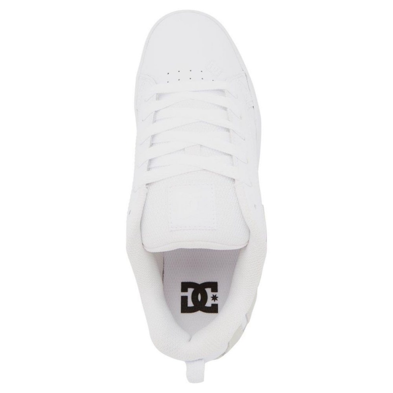 Zapatillas Skate DC Shoes Court Graffik Mujer Blancas Gris | JIED-12604