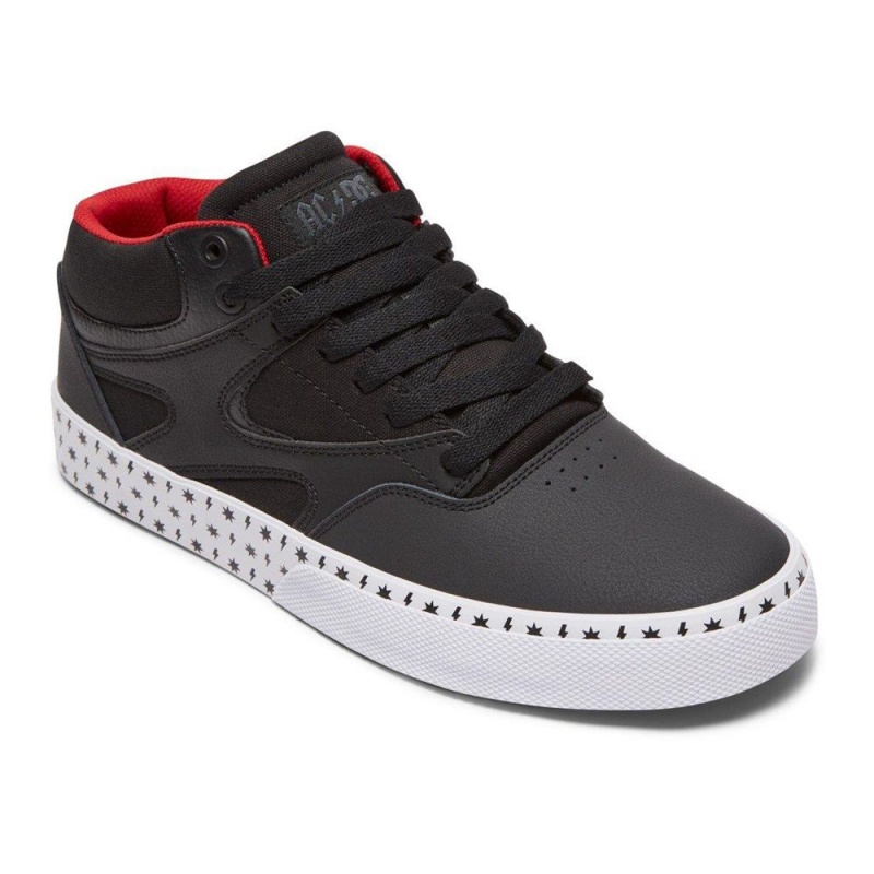 Zapatillas Skate DC Shoes Kalis Vulc Hombre Negras Rojas | SUNY-73649