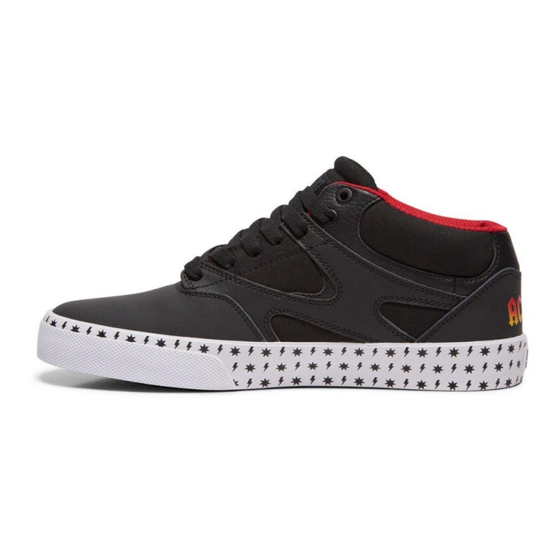 Zapatillas Skate DC Shoes Kalis Vulc Hombre Negras Rojas | SUNY-73649