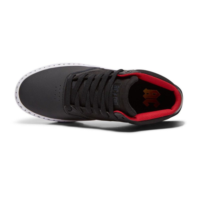 Zapatillas Skate DC Shoes Kalis Vulc Hombre Negras Rojas | SUNY-73649