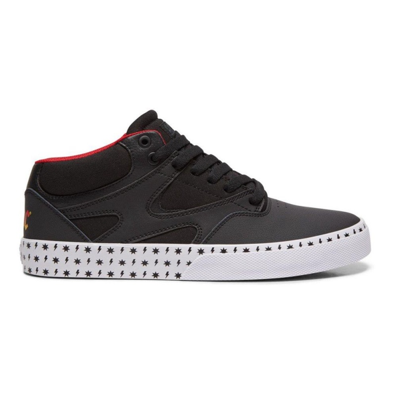 Zapatillas Skate DC Shoes Kalis Vulc Hombre Negras Rojas | SUNY-73649