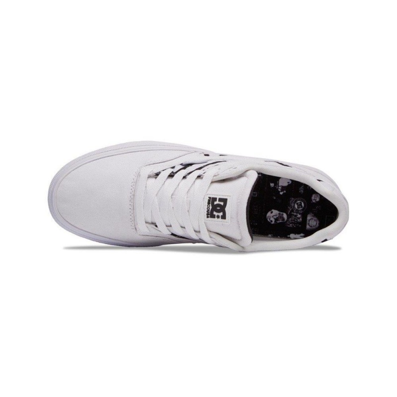 Zapatillas Skate DC Shoes Kalis Vulc Hombre Blancas Negras | SMFU-71523