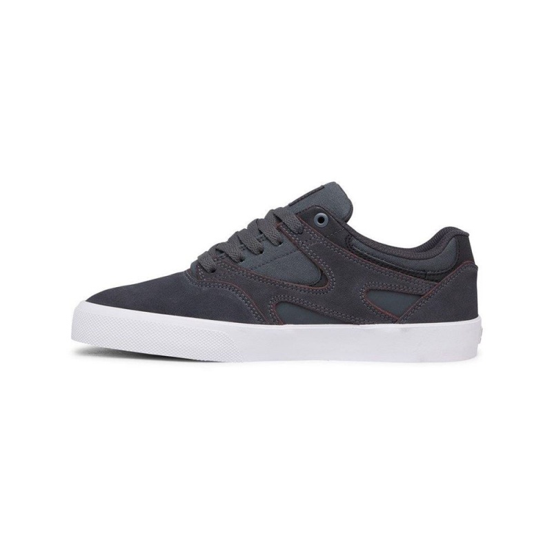 Zapatillas Skate DC Shoes Kalis Vulc Hombre Gris Negras | BXAS-56943