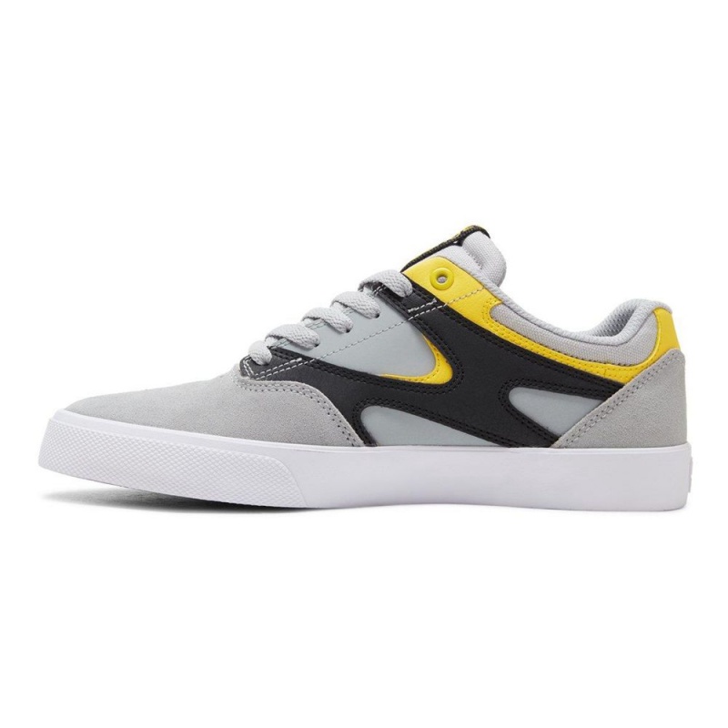 Zapatillas Skate DC Shoes Kalis Vulc Hombre Gris Amarillo | IELG-26754