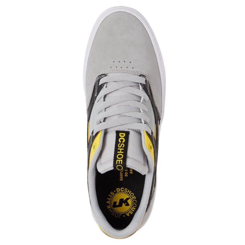 Zapatillas Skate DC Shoes Kalis Vulc Hombre Gris Amarillo | IELG-26754