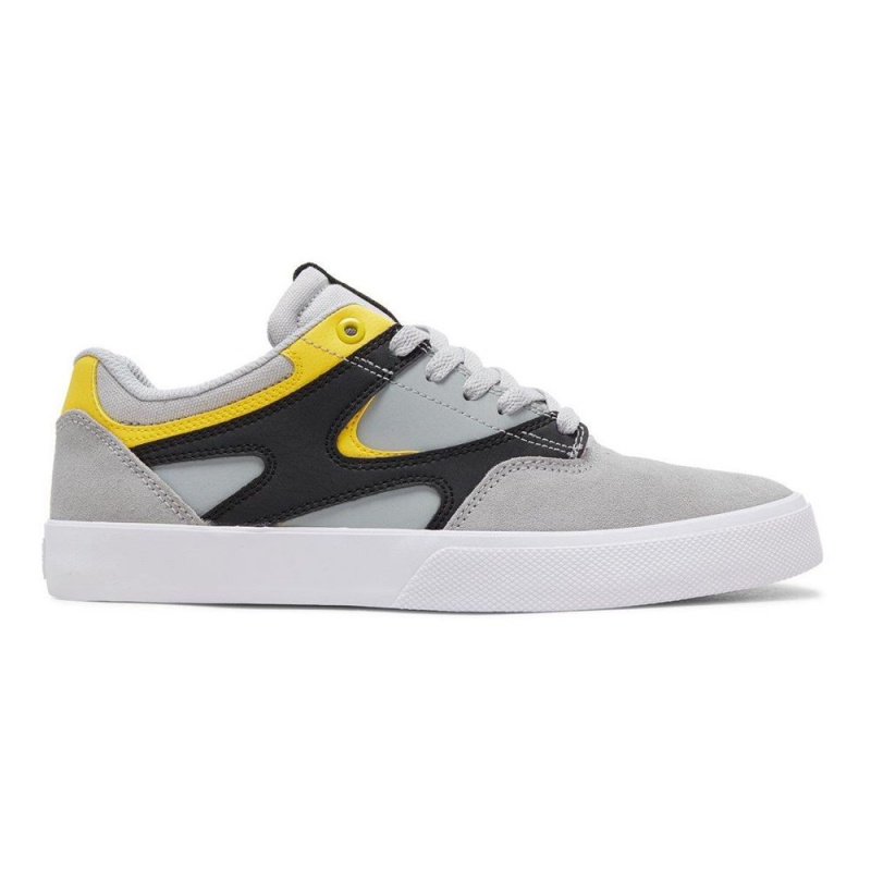 Zapatillas Skate DC Shoes Kalis Vulc Hombre Gris Amarillo | IELG-26754