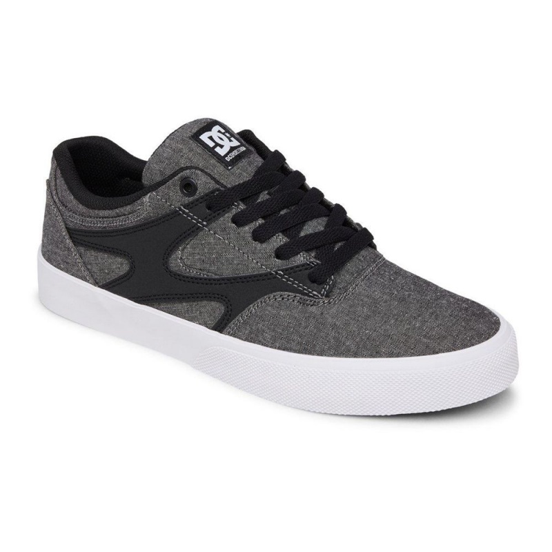 Zapatillas Skate DC Shoes Kalis Vulc Hombre Gris Negras | ZNSI-65021