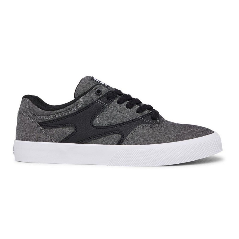 Zapatillas Skate DC Shoes Kalis Vulc Hombre Gris Negras | ZNSI-65021