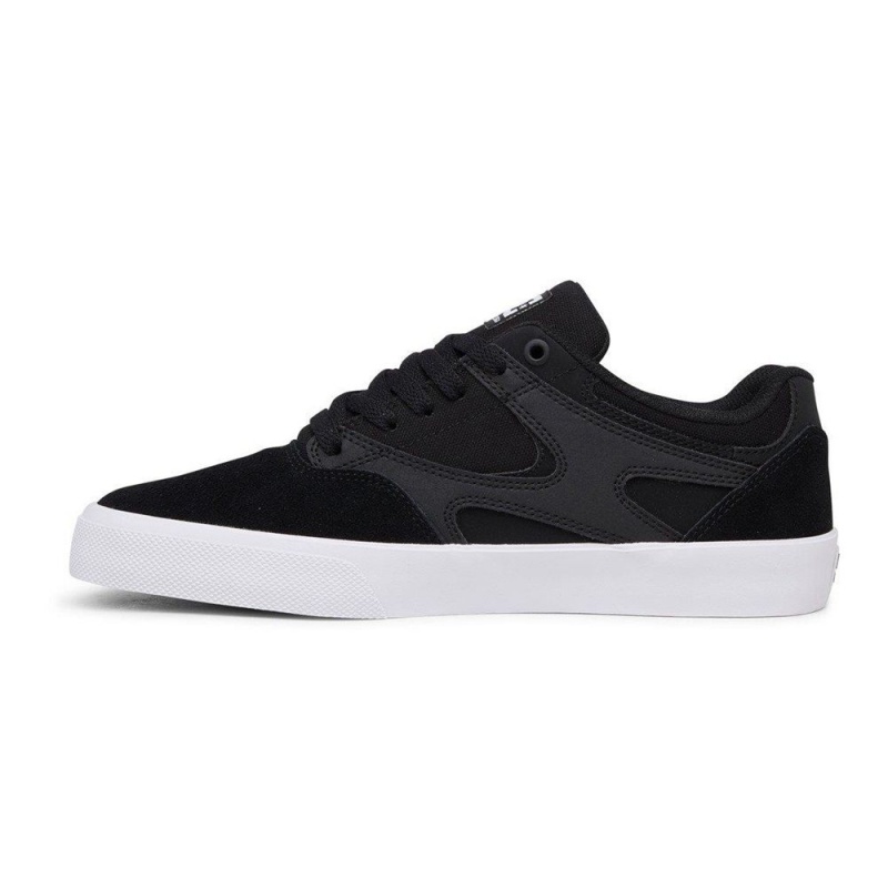 Zapatillas Skate DC Shoes Kalis Vulc Hombre Negras Blancas | HVIM-92068