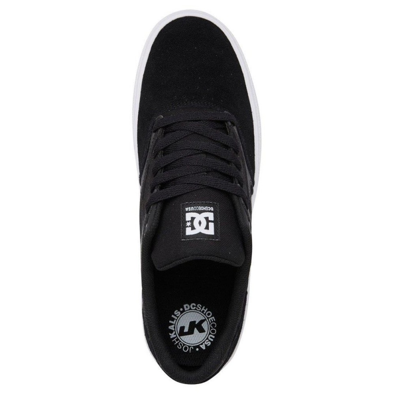 Zapatillas Skate DC Shoes Kalis Vulc Hombre Negras Blancas | HVIM-92068