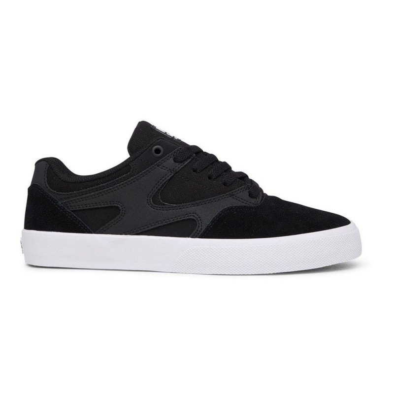 Zapatillas Skate DC Shoes Kalis Vulc Hombre Negras Blancas | HVIM-92068