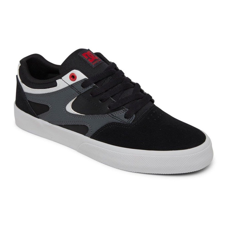 Zapatillas Skate DC Shoes Kalis Vulc Hombre Negras Gris | QBZL-34589