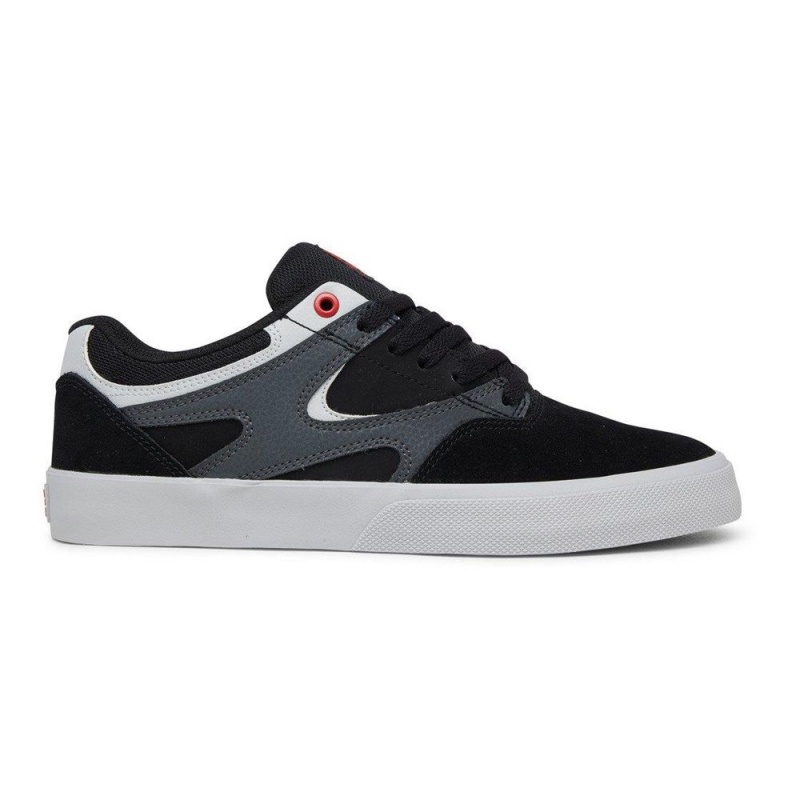 Zapatillas Skate DC Shoes Kalis Vulc Hombre Negras Gris | QBZL-34589