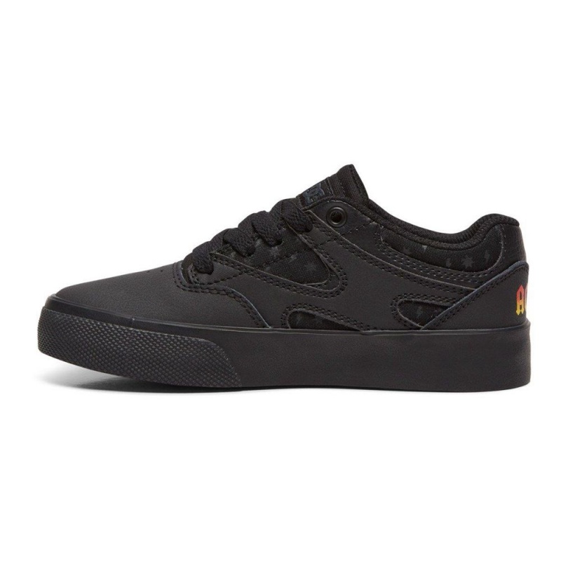 Zapatillas Skate DC Shoes Kalis Vulc Niños Negras Gris | FKAB-42570