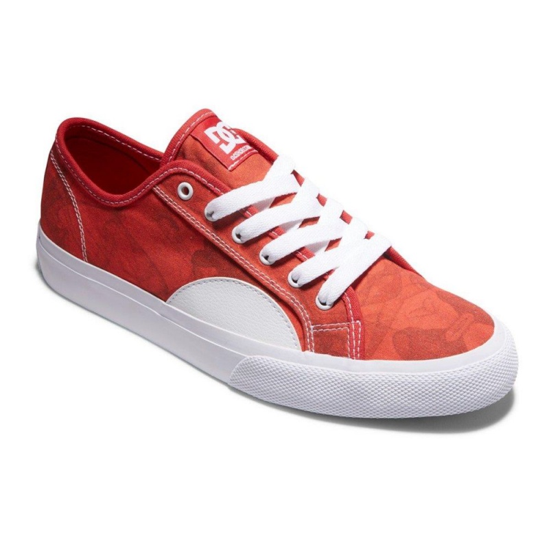 Zapatillas Skate DC Shoes Manual Hombre Rojas Blancas | REDL-06571