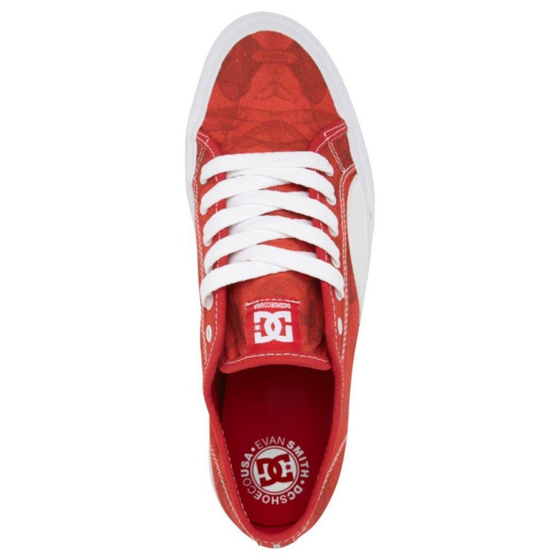 Zapatillas Skate DC Shoes Manual Hombre Rojas Blancas | REDL-06571