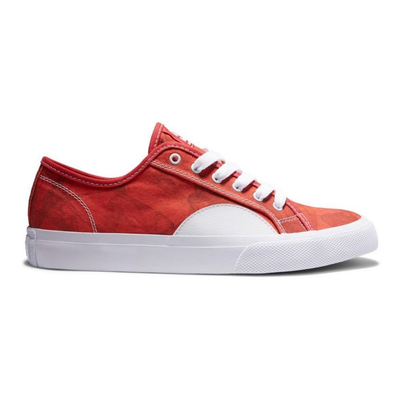 Zapatillas Skate DC Shoes Manual Hombre Rojas Blancas | REDL-06571