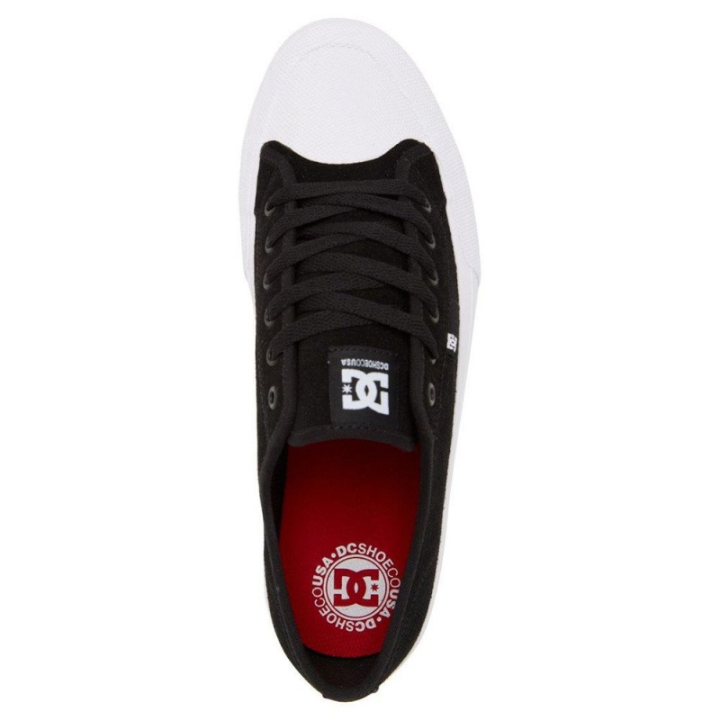 Zapatillas Skate DC Shoes Manual Hombre Negras Blancas | SDVP-80714