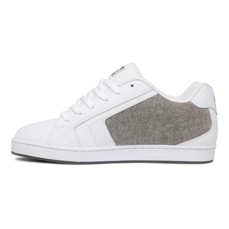 Zapatillas Skate DC Shoes Net Hombre Blancas Gris | IXYW-13087