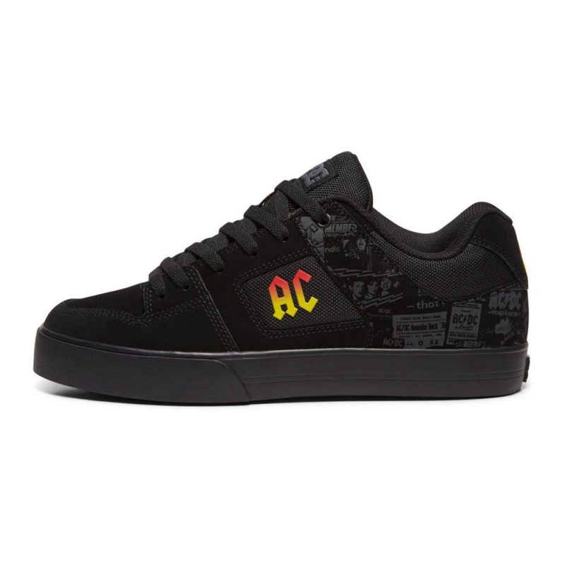 Zapatillas Skate DC Shoes Pure Hombre Negras Gris | ABMV-53169