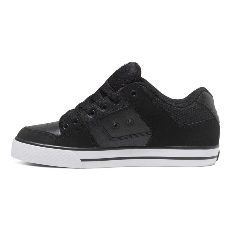 Zapatillas Skate DC Shoes Pure Hombre Negras Blancas | CHRX-85912