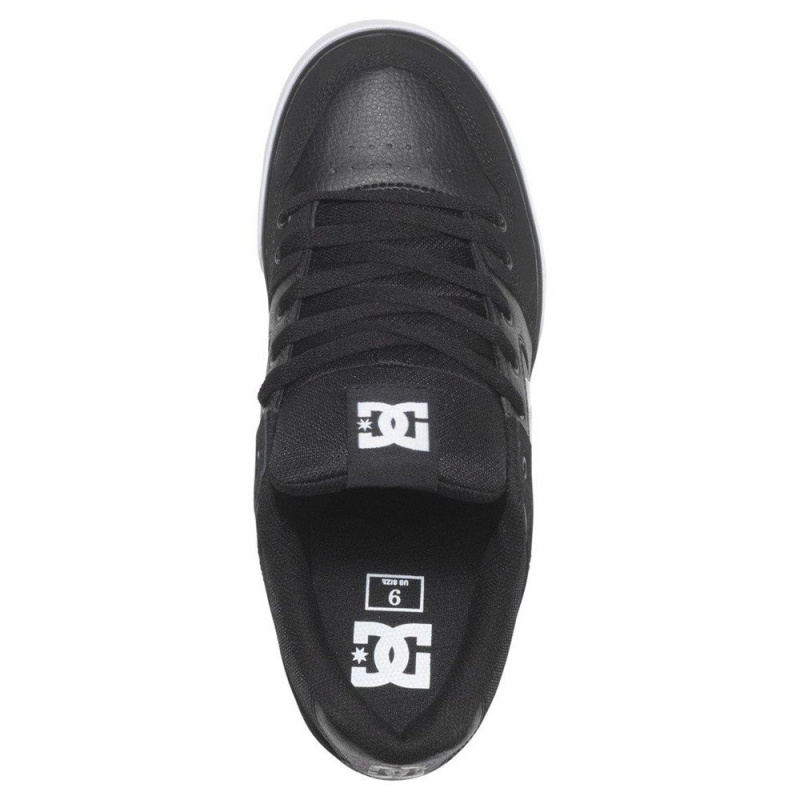 Zapatillas Skate DC Shoes Pure Hombre Negras Blancas | CHRX-85912