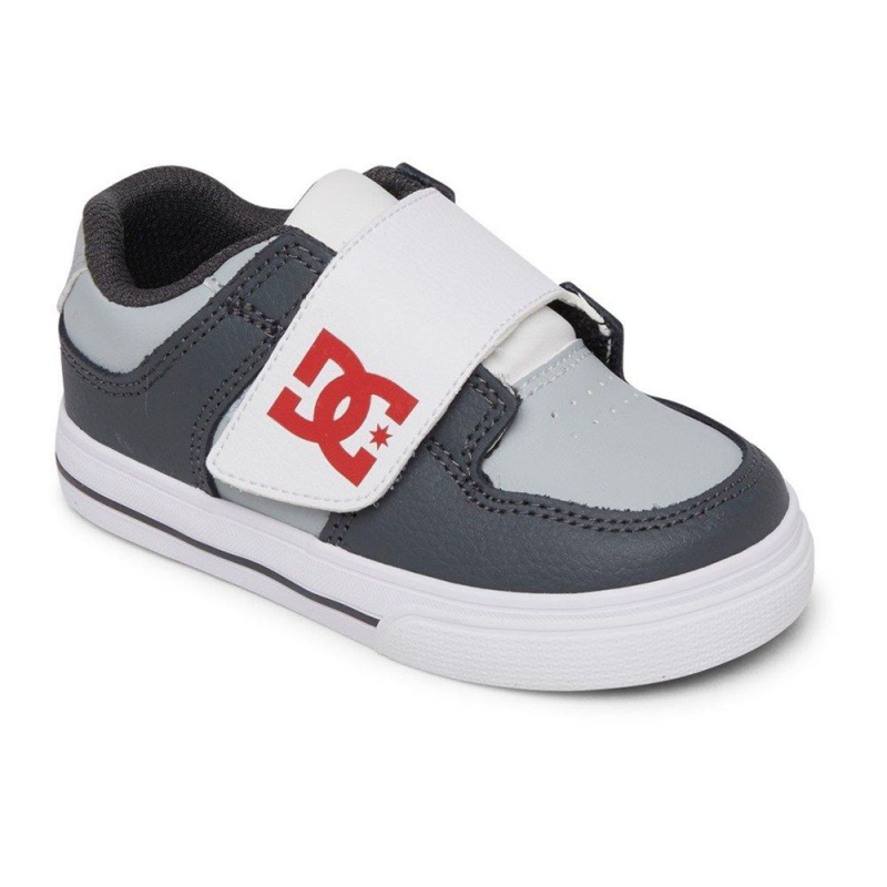 Zapatillas Skate DC Shoes Pure Niños Gris Negras | HEFX-42951