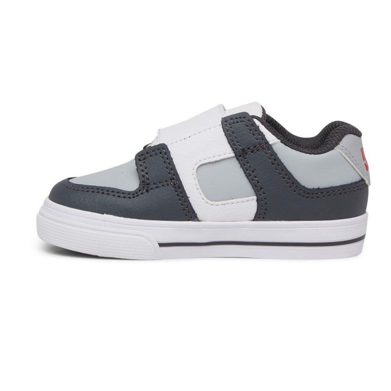 Zapatillas Skate DC Shoes Pure Niños Gris Negras | HEFX-42951