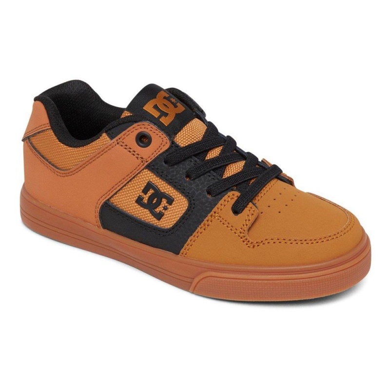 Zapatillas Skate DC Shoes Pure Niños Marrones Negras | YZNM-38106