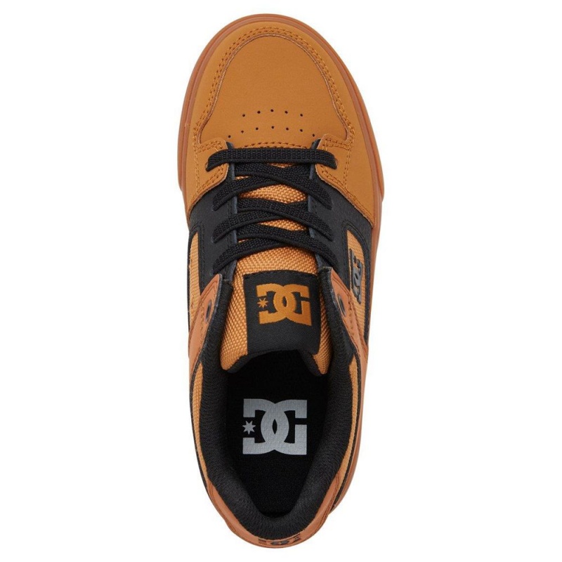 Zapatillas Skate DC Shoes Pure Niños Marrones Negras | YZNM-38106