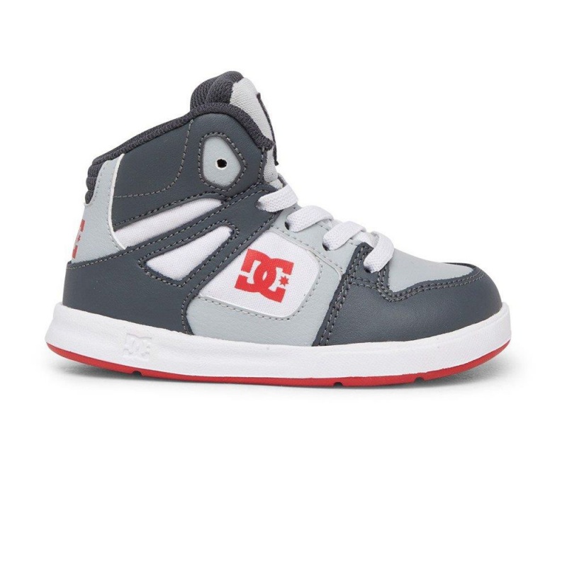 Zapatillas Skate DC Shoes Pure Niños Negras Gris | CWJM-93651