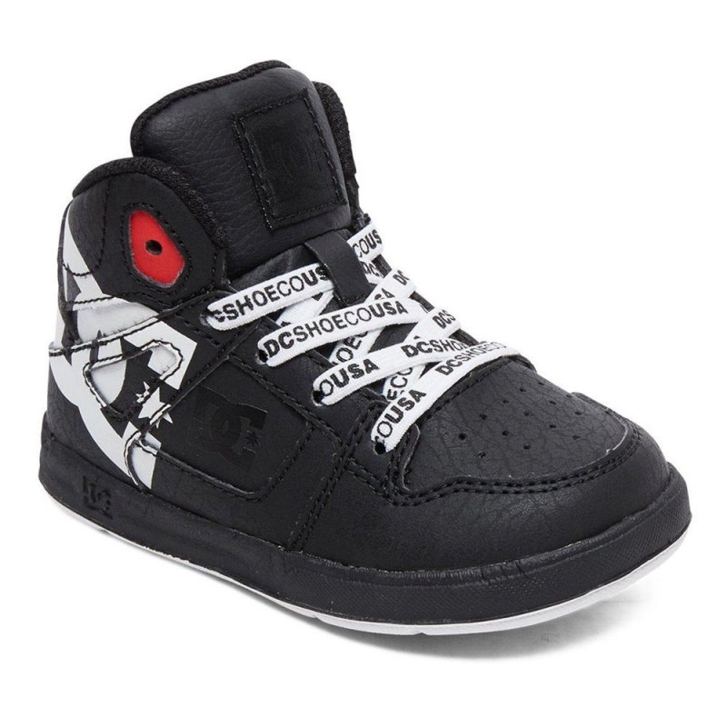 Zapatillas Skate DC Shoes Pure Niños Negras Blancas | EFIN-65730