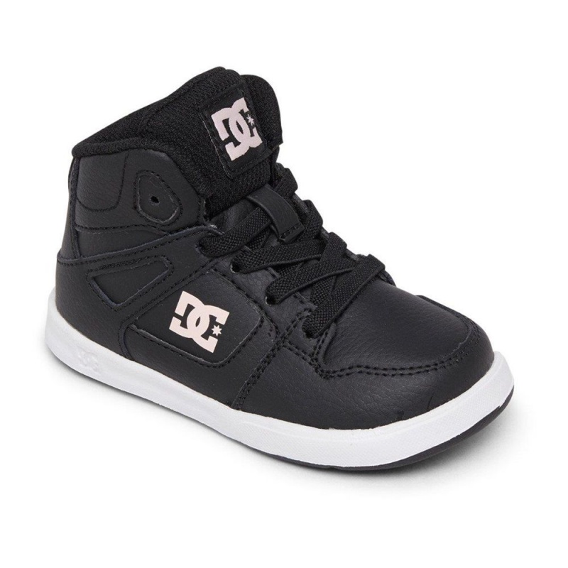 Zapatillas Skate DC Shoes Pure Niños Negras Rosas | IYVD-39016