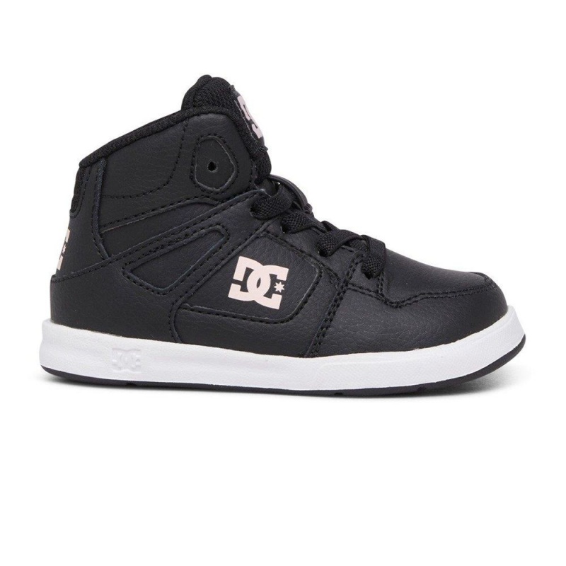 Zapatillas Skate DC Shoes Pure Niños Negras Rosas | IYVD-39016