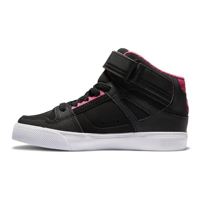 Zapatillas Skate DC Shoes Pure Niños Negras Rosas | DAPV-65487