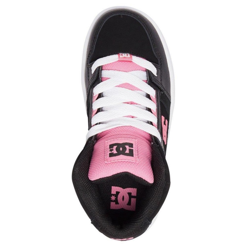 Zapatillas Skate DC Shoes Pure Niños Negras Rosas | HGSP-48910