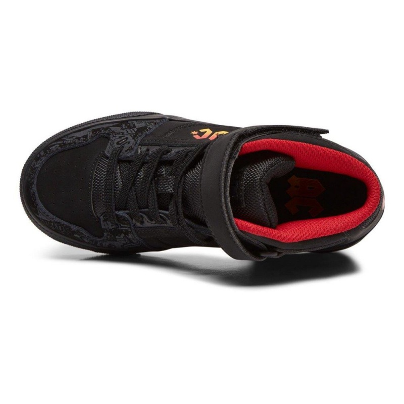 Zapatillas Skate DC Shoes Pure Niños Negras Rojas | IYVD-08614