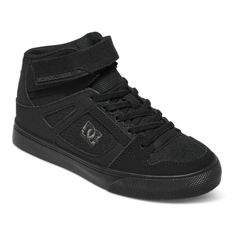 Zapatillas Skate DC Shoes Pure Niños Negras | NVGZ-61205