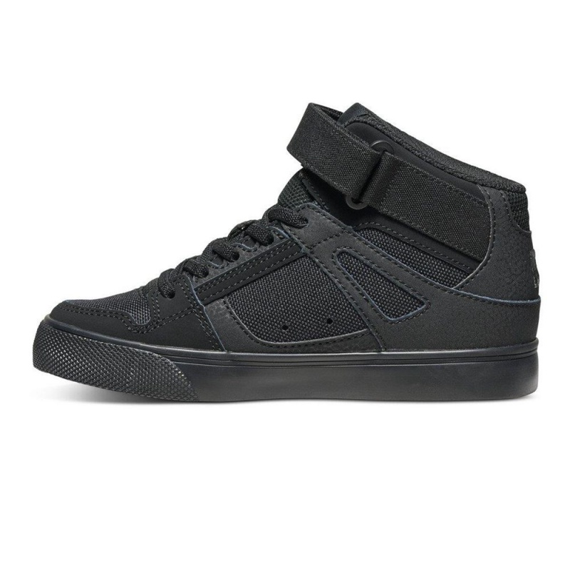 Zapatillas Skate DC Shoes Pure Niños Negras | NVGZ-61205