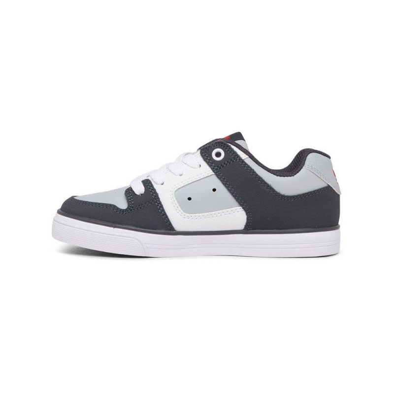 Zapatillas Skate DC Shoes Pure Niños Negras Gris | MYAI-48135