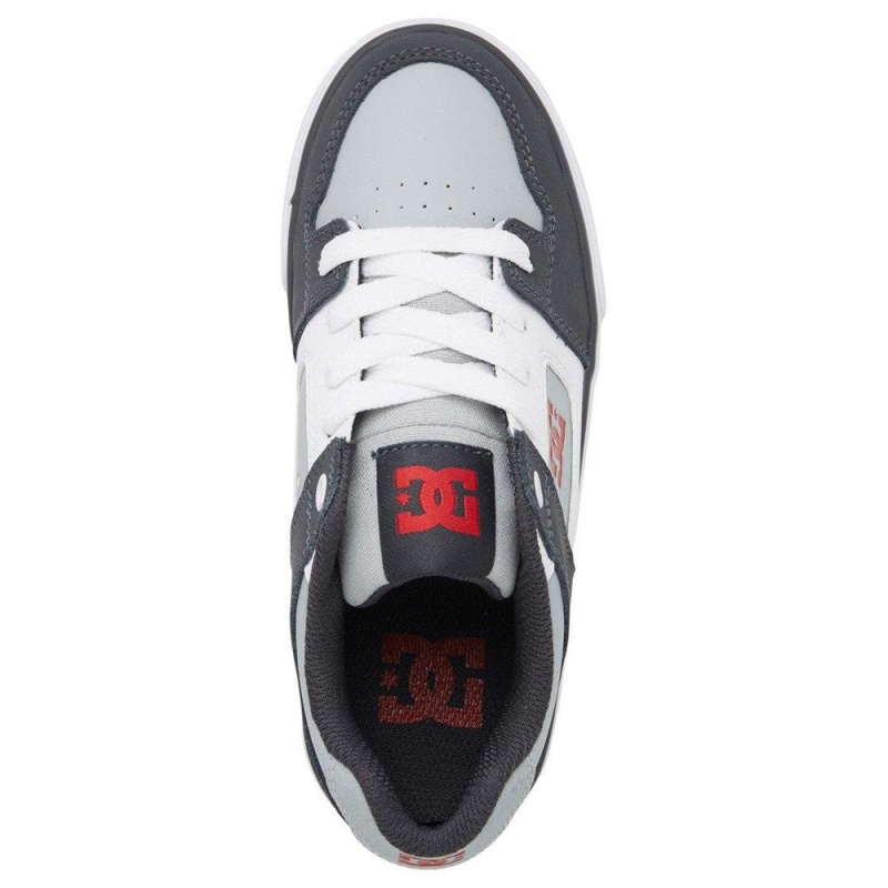 Zapatillas Skate DC Shoes Pure Niños Negras Gris | MYAI-48135