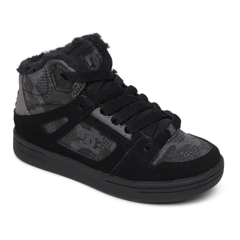 Zapatillas Skate DC Shoes Pure Niños Negras | YMRP-14568