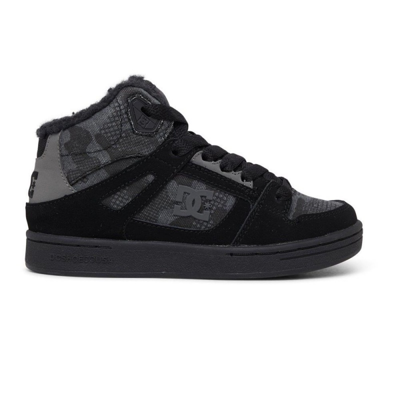 Zapatillas Skate DC Shoes Pure Niños Negras | YMRP-14568