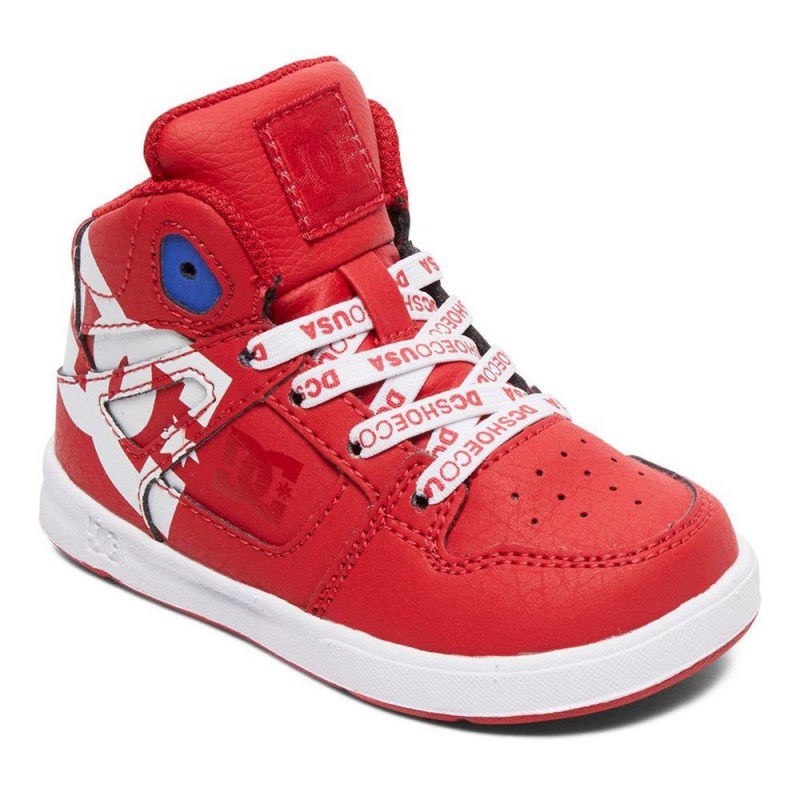 Zapatillas Skate DC Shoes Pure Niños Rojas Blancas | BYAV-32174