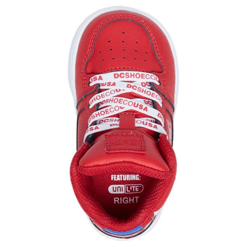 Zapatillas Skate DC Shoes Pure Niños Rojas Blancas | BYAV-32174