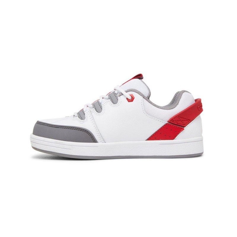 Zapatillas Skate DC Shoes Syntax Niños Blancas Rojas | XGJW-31458